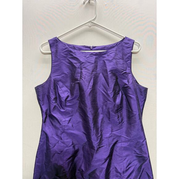 Robbie Bee Women's Silk Purple Dress Size 10 - Elegant & Chic - Picture 2 of 10
